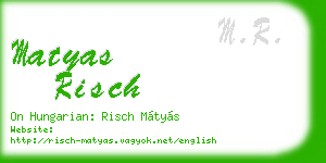 matyas risch business card