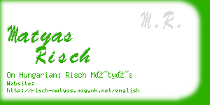 matyas risch business card